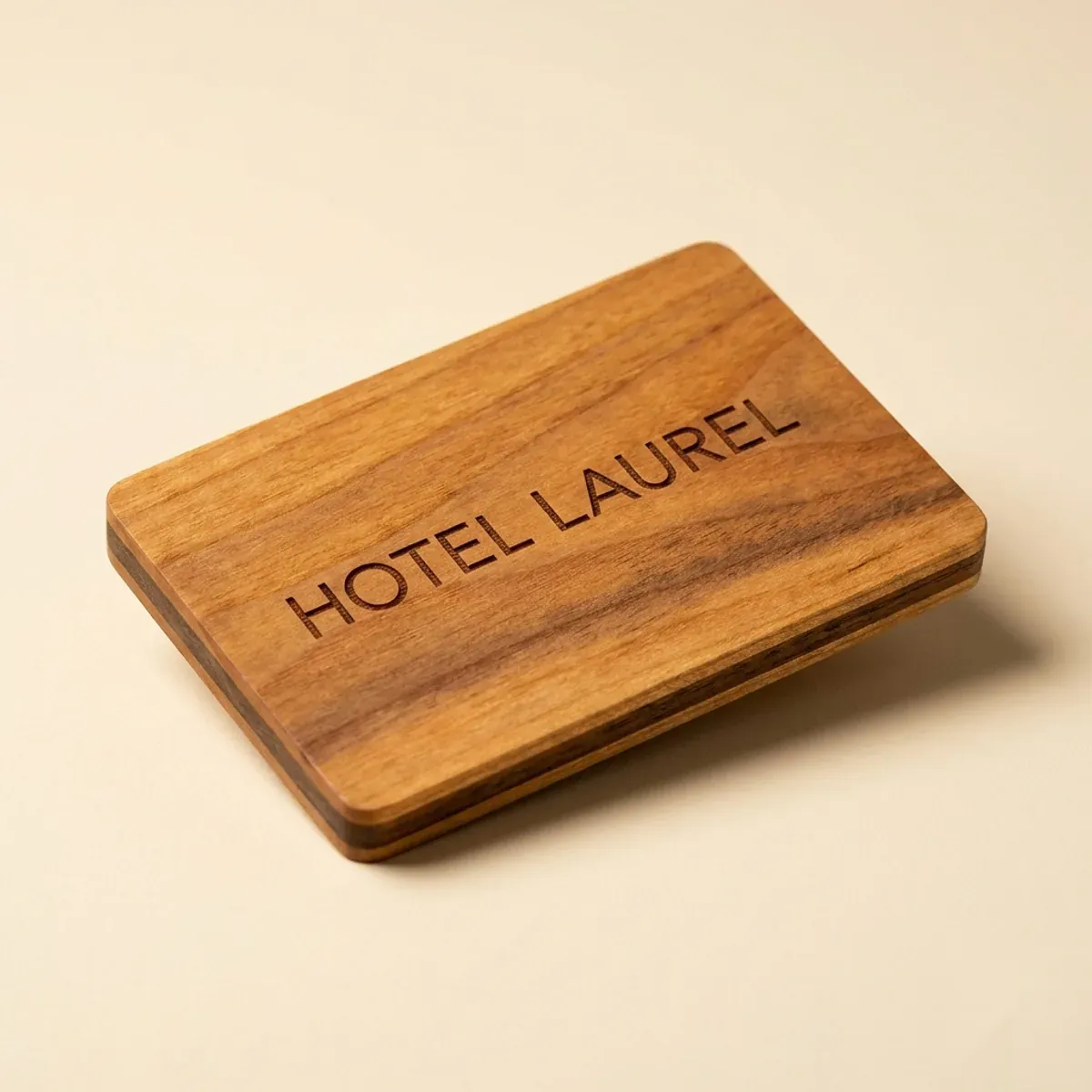 Wood RFID Hotel Key Cards — FSC®-certified maple, walnut & birch cards with a natural, warm feel.